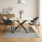 Modern Speckled Grey Geometric Area Rug