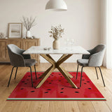 Watermelon Pixel Art Area Rug