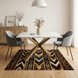 Bold Geometric Southwestern Area Rug in Browns Tans