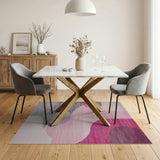Pink Geometric Abstract Pink Area Rug