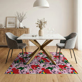 Vibrant Multi-Color Abstract Swirl Area Rug