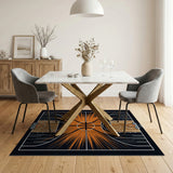 Explosive Basketball Court Area Rug