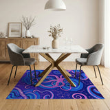 Starry Pink Octopus Swirl Area Rug