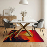 Fiery Lava River Sunset Area Rug