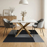 Modern Black Grey Geometric Block Area Rug
