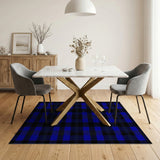 Navy Blue Black Plaid Area Rug