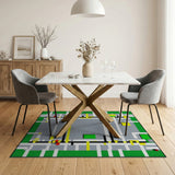 Vibrant Geometric Park Abstract Area Rug