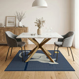 Moonlit Cat Night Sky Area Rug