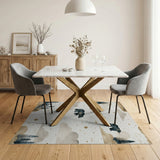 Whimsical Black Bear Starry Forest Rug