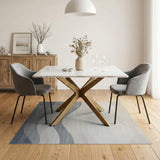 Wavy Beige Grey Abstract Area Rug