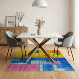 Vibrant Geometric Multi-Color No. 23 Area Rug
