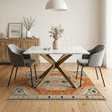 Terracotta Geometric Southwestern Area Rug
