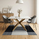 Stripe Bold Black White Geometric Stripe Area Rug