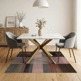 Pink Black Geometric Dot Patchwork Rug