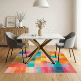 Vibrant Multi-Color Geometric No. 6 Area Rug