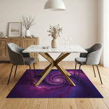 Purple Purple Cosmic Galaxy Spiral Area Rug