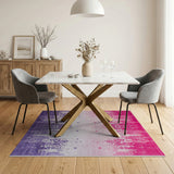 Pink to Purple Ombr Stars Area Rug