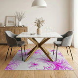 Elegant Pink Swirling Floral Area Rug