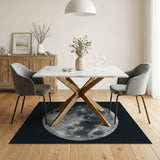 Moon Crater Lunar Surface Area Rug