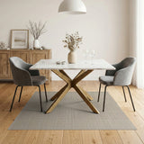 Beige Woven Vertical Stripe Area Rug