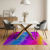 Vibrant Tie-Dye Rainbow Boho Area Rug