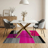 Pink Bold Pink Geometric Block Area Rug