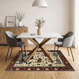 Heritage Elephant Floral Area Rug