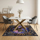 Mythical Golden Dragon Area Rug