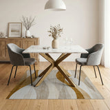 Brown Tan Abstract Wave Area Rug