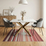 Orange Sunset Horizon Stripe Area Rug