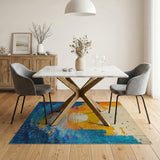 Radiant Sunset Valley Abstract Area Rug