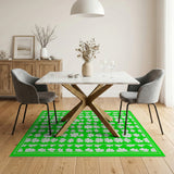 Green Emerald Shamrock Green Area Rug