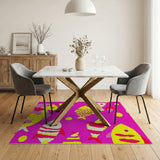 Playful Cartoon Fish Pink Area Rug