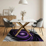 Purple Vortex Spiral Area Rug