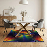 Eiffel Tower Rainbow Burst Area Rug