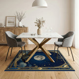 Moonlit Celestial Path Art Deco Area Rug
