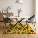 Vibrant Sunflower Meadow Area Rug