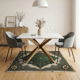 Emerald Medallion Persian Area Rug