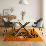 Prowling Orange Tiger Heritage Rug