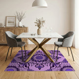 Boho Chic Purple Mandala Boho Chic Area Rug