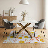 Multi-color and Patterns Sunny Yellow Daisy Floral Area Rug