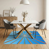 Rainbow Burst Geometric Area Rug