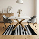 Bold Geometric Modern Bold Zebra Stripe Black White Area Rug