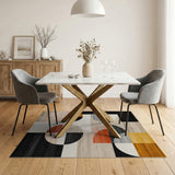 Multi-color and Patterns Multi-Color Geometric Abstract Area Rug