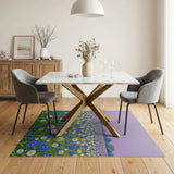 Blue White Daisy Meadow Area Rug