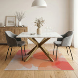 Orange Watercolor Splash Abstract Area Rug