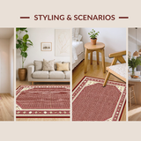 Chic Transitional Textured Design(Red)