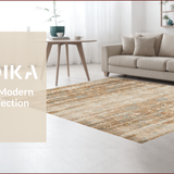Ultra Soft Area Rug, Non Slip, Stain Resistant, Washable Area Rugs for Living Room, Bedroom, Vintage Earthy Floral Motif(Beige)