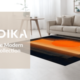Ultra Soft Area Rug, Non Slip, Stain Resistant, Washable Area Rugs for Living Room, Bedroom, Elegant Abstract Gradient Flow(Orange)