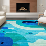 Fun Teal Whale Graphic Style(Blue)